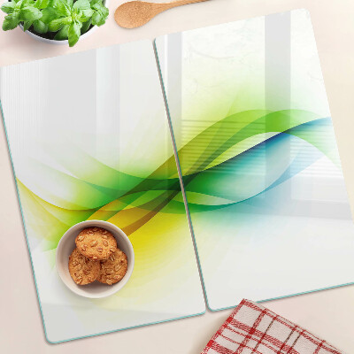 Planche à découper verre Vagues de couleurs abstraites