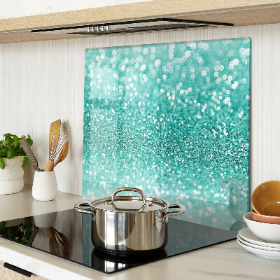 Planche à découper verre Paillettes turquoise étincelantes