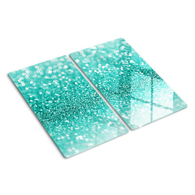 Planche à découper verre Paillettes turquoise étincelantes