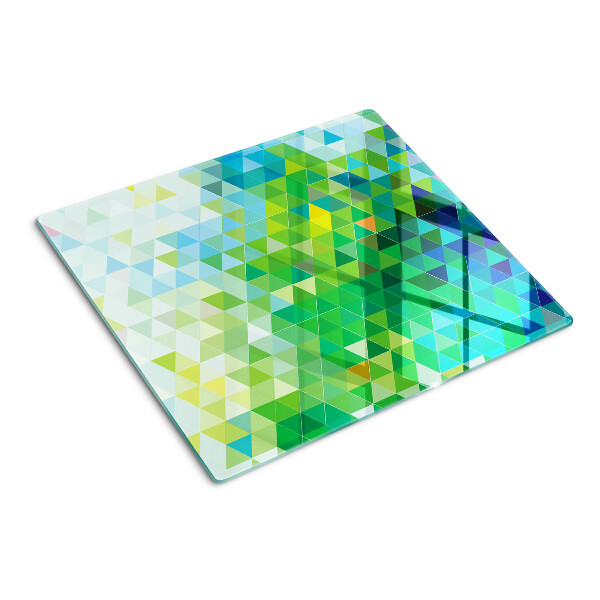 Planche à découper en verre Géométrie des triangles colorés