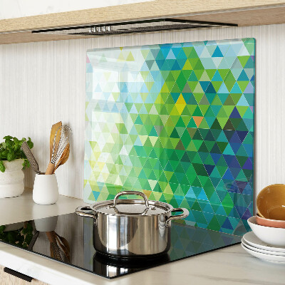Planche à découper en verre Géométrie des triangles colorés