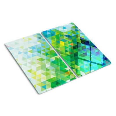 Planche à découper en verre Géométrie des triangles colorés