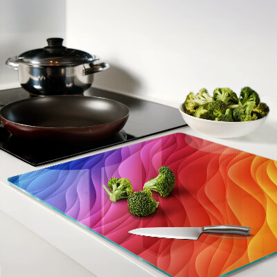 Planche à découper verre Ondes de couleur
