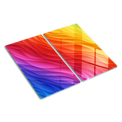 Planche à découper verre Ondes de couleur