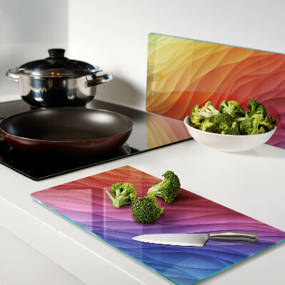 Planche à découper verre Ondes de couleur