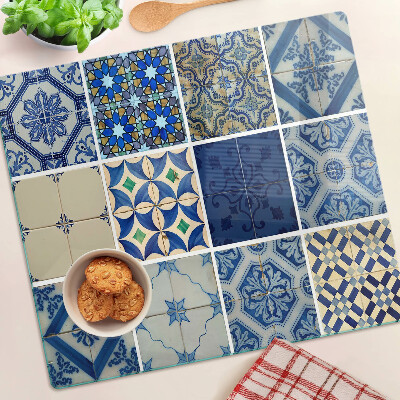 Planche à découper en verre Motif de carreaux de mosaïque