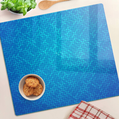 Planche à découper en verre Motif ondulé dans les tons de bleu