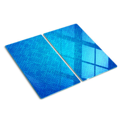 Planche à découper en verre Motif ondulé dans les tons de bleu