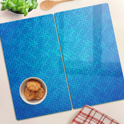 Planche à découper en verre Motif ondulé dans les tons de bleu