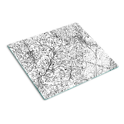 Planche à découper verre Un motif végétal aux branches délicates