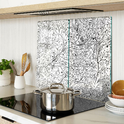 Planche à découper verre Un motif végétal aux branches délicates