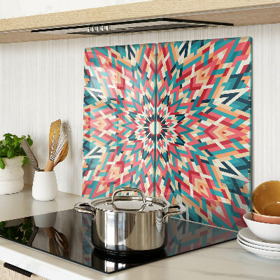 Planche à découper verre Mandala multicolore
