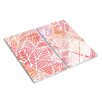 Planche à découper en verre Feuilles aux tons pastel