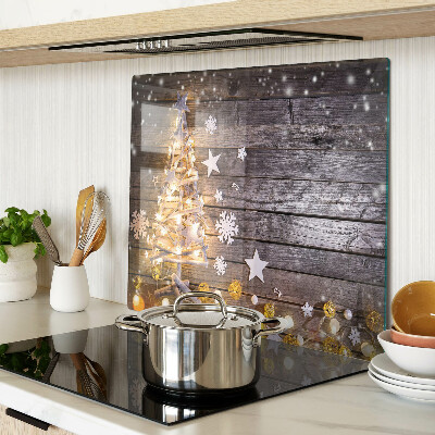 Planche à découper verre Sapin de Noël avec décorations