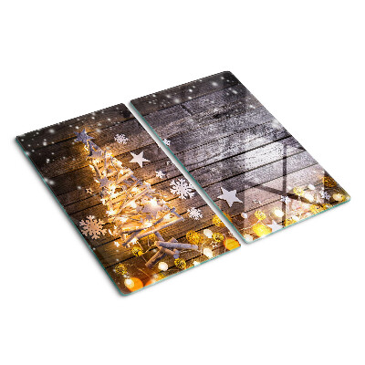 Planche à découper verre Sapin de Noël avec décorations