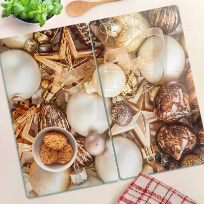 Planche à découper en verre Décorations et boules de Noël