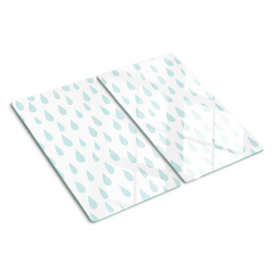 Planche à découper en verre Gouttes de pluie