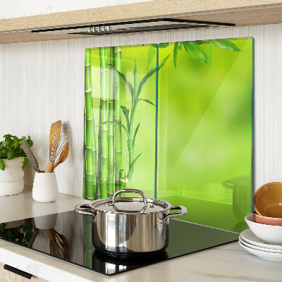 Planche à découper verre Bambou sur fond vert