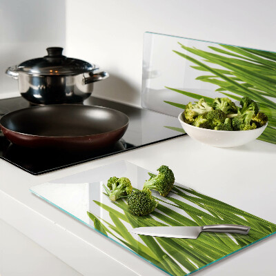 Planche à découper en verre herbe verte