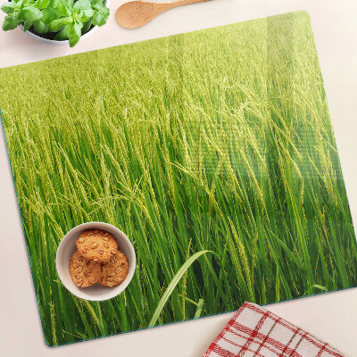 Planche à découper verre Champ d'herbe verte