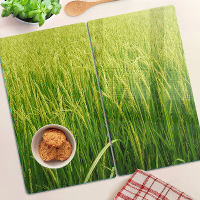 Planche à découper verre Champ d'herbe verte