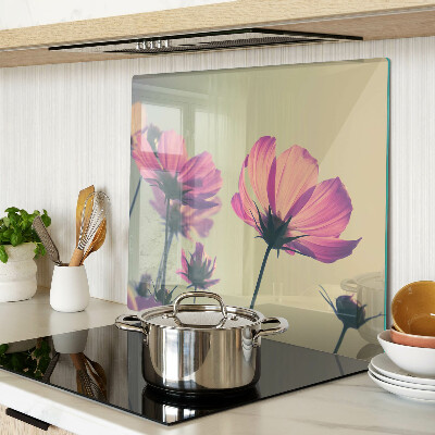 Planche à découper verre Fleurs aux tons pastel