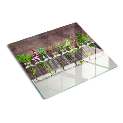 Planche à découper en verre Plantes en bouteilles