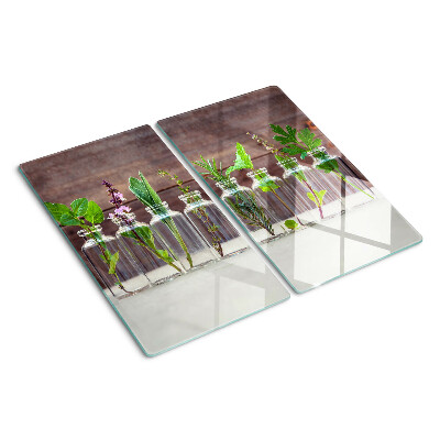 Planche à découper en verre Plantes en bouteilles