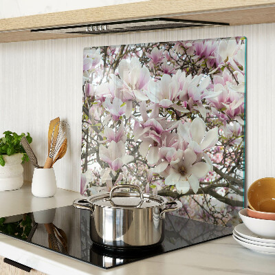 Planche à découper en verre Fleurs de magnolia