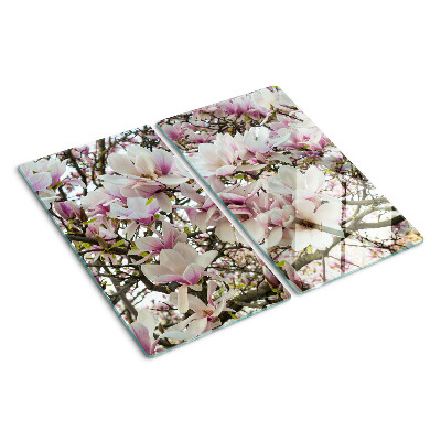 Planche à découper en verre Fleurs de magnolia
