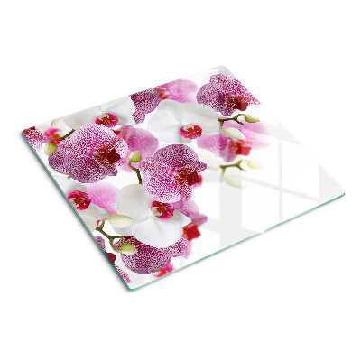 Planche à découper verre Orchidées devant la fenêtre