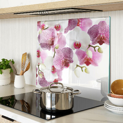 Planche à découper verre Orchidées devant la fenêtre