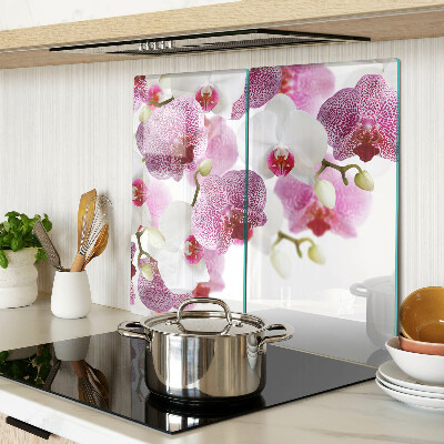 Planche à découper verre Orchidées devant la fenêtre