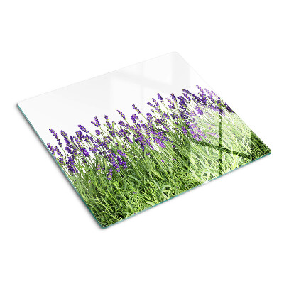 Planche à découper en verre Champ de lavande au soleil