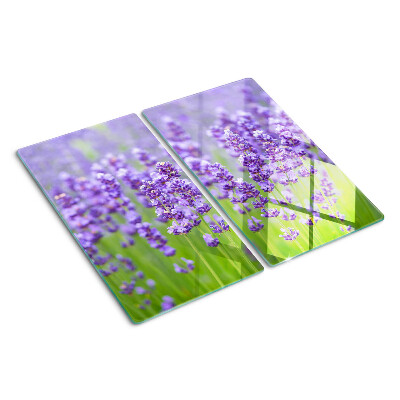 Planche à découper verre Champ de lavande
