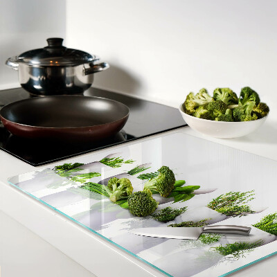 Planche à découper verre Herbes en pots