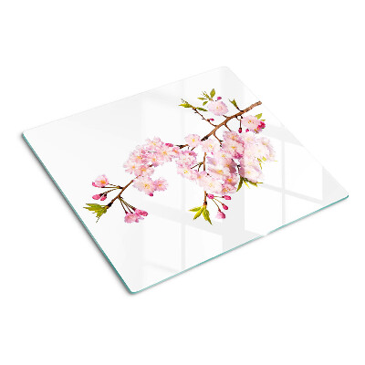 Planche à découper verre Fleurs de cerisier au printemps