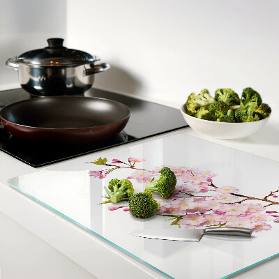 Planche à découper verre Fleurs de cerisier au printemps