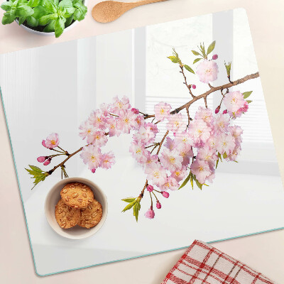 Planche à découper verre Fleurs de cerisier au printemps