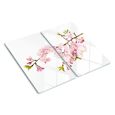 Planche à découper verre Fleurs de cerisier au printemps