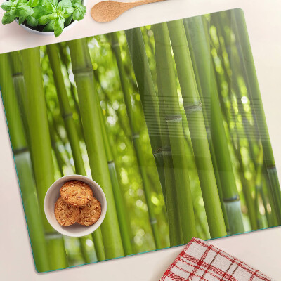 Planche à découper en verre Forêt de bambous