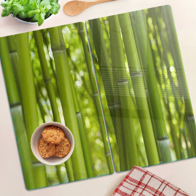 Planche à découper en verre Forêt de bambous