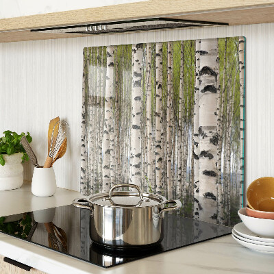 Planche à découper en verre Bouleaux blancs dans la forêt