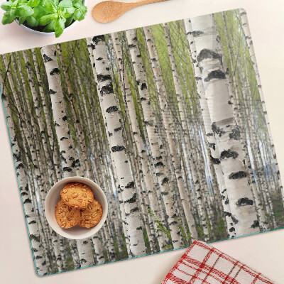 Planche à découper en verre Bouleaux blancs dans la forêt