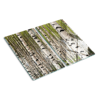 Planche à découper en verre Bouleaux blancs dans la forêt
