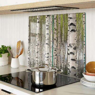 Planche à découper en verre Bouleaux blancs dans la forêt