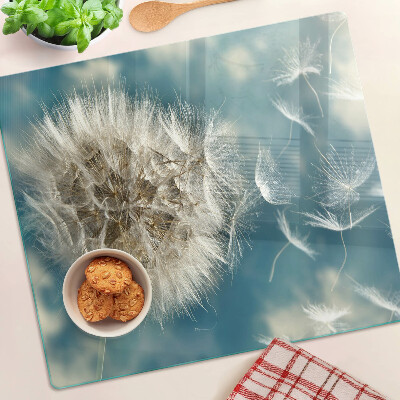 Planche à découper en verre Pissenlits contre le ciel