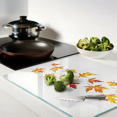 Planche à découper verre Feuilles d'érable aux couleurs d'automne