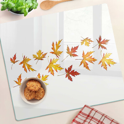 Planche à découper verre Feuilles d'érable aux couleurs d'automne