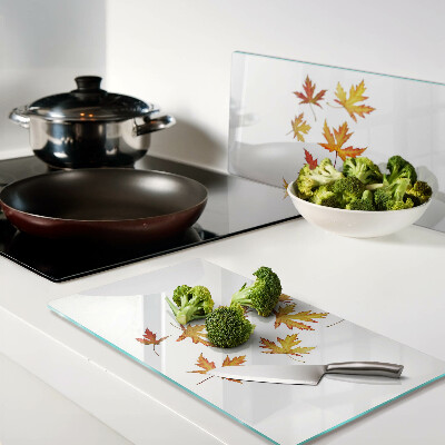 Planche à découper verre Feuilles d'érable aux couleurs d'automne